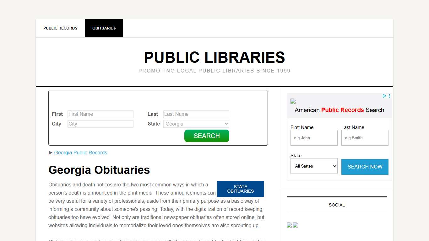 Georgia Obituaries