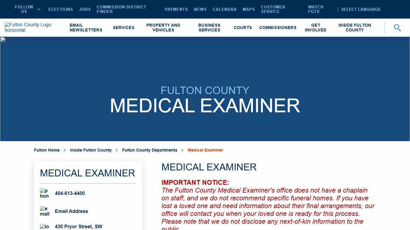 Medical Examiner